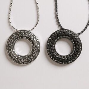 Brighton silver plated reversible pendant necklace Chain Reaction Collection.